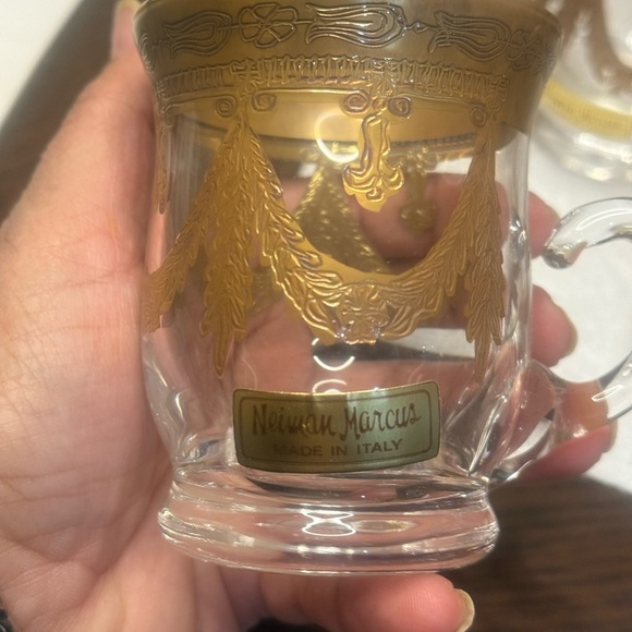 Neiman Marcus Gold Trim Glass Mug - Picture 2 of 11